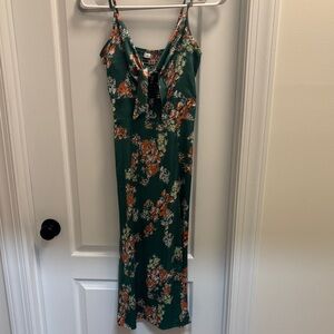 Floral Green Maxi Dress